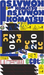 Стикеры Komatsu PC210LC-8
