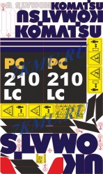 Стикеры Komatsu PC210LC-9