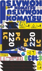 Наклейки Komatsu PC220LC-8