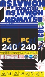 Стикеры экскаватор Komatsu PC240-7