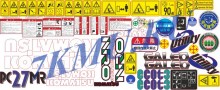 Набор стикеров на экскаватора Koматцу PC27MR
