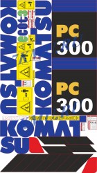 Наклейки Komatsu PC300-7