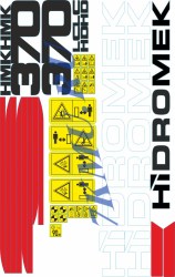 Набор стикеров для экскаватора-погрузчика Hidromek 370