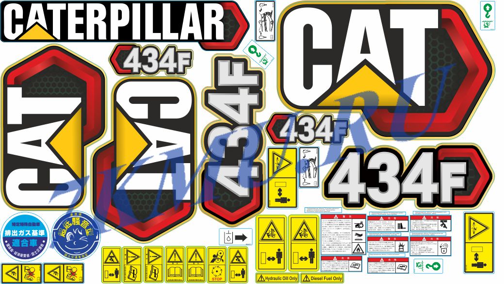 Стикеры для погрузчика Катерпилар 434F